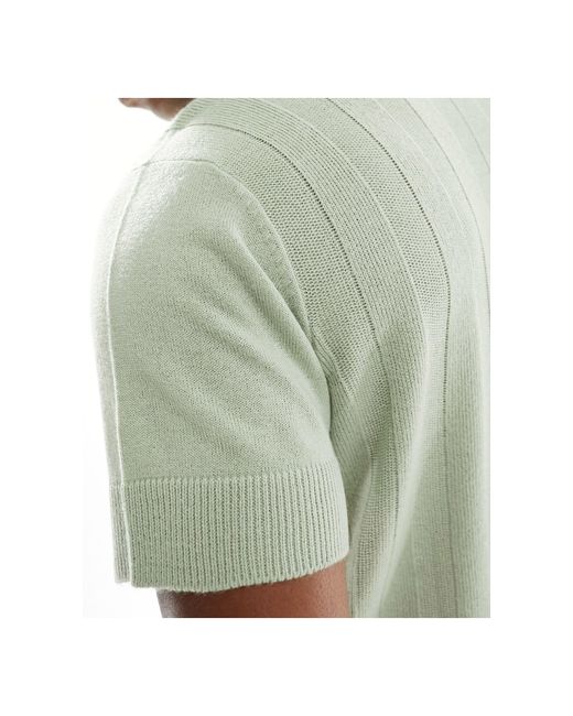 Another Influence Gray Knitted Jacquard T-shirt for men