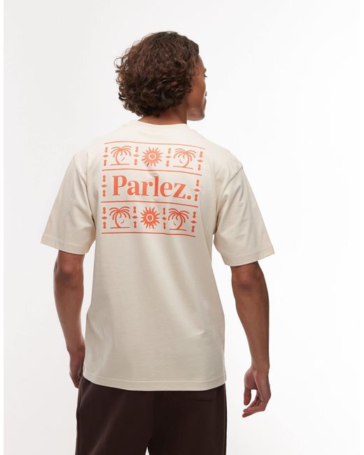 Parlez Natural Ardor Motif Back T-shirt for men