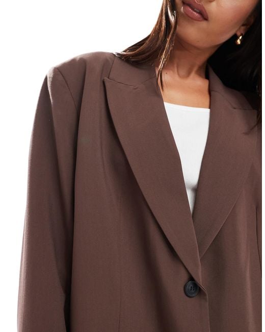 ASOS Brown Tailored Oversized Blazer