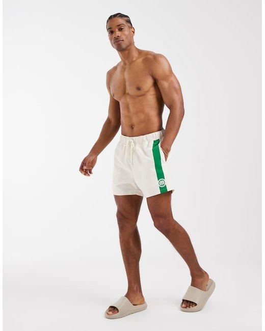 ASOS White Swim Shorts for men