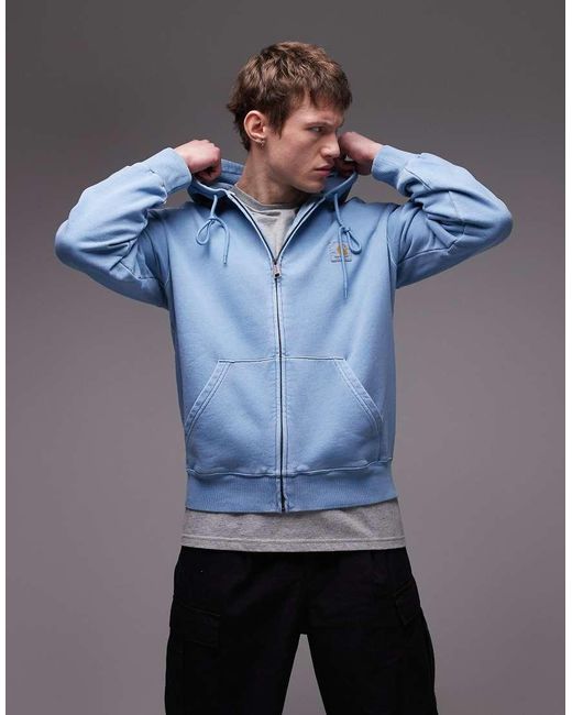 Sudadera Con Capucha Y Cremallera Nelson De Carhartt de hombre de color Blue
