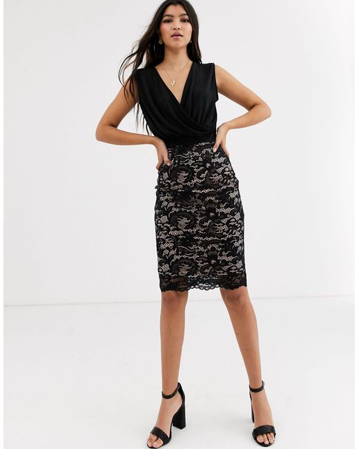 lipsy boucle chain trim dress