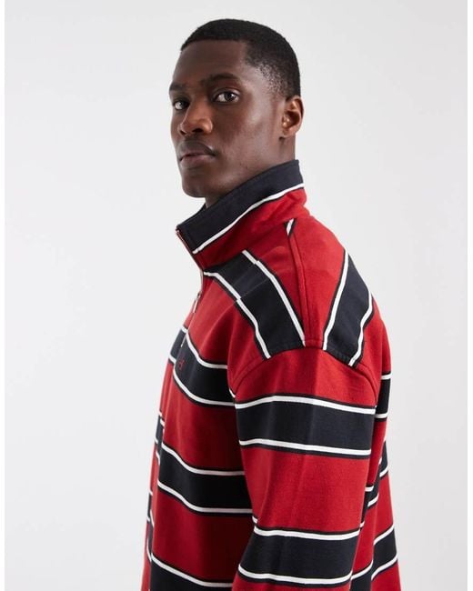 Levi's Red Cameron 1/4 Zip Sweatshirt for men