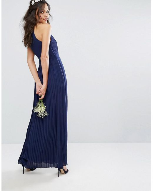 tfnc bridesmaid exclusive pleated maxi dress
