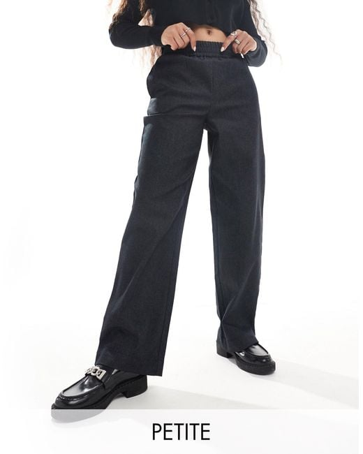 Noisy May Blue Ruched Waist Trousers