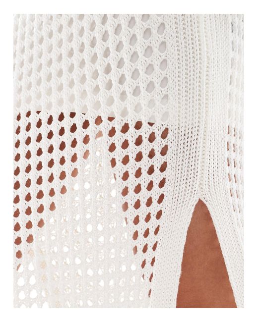 AllSaints White Paloma Crochet Maxi Dress