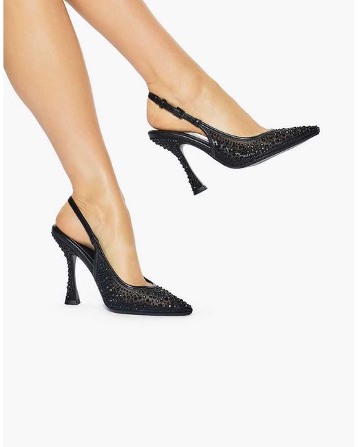 KG by Kurt Geiger White Aria Gem Heeled Shoes
