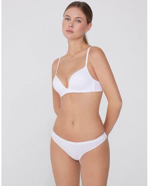 Tezenis White Cotton G-String
