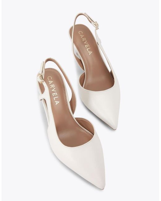 Carvela Kurt Geiger Natural Alina Sling Heeled Shoes