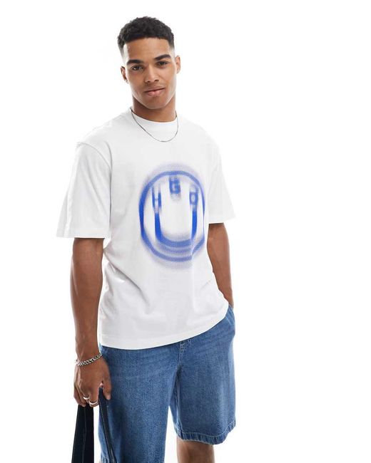 Camiseta Blanca Con Estampado Gráfico Nalax De HUGO de hombre de color White