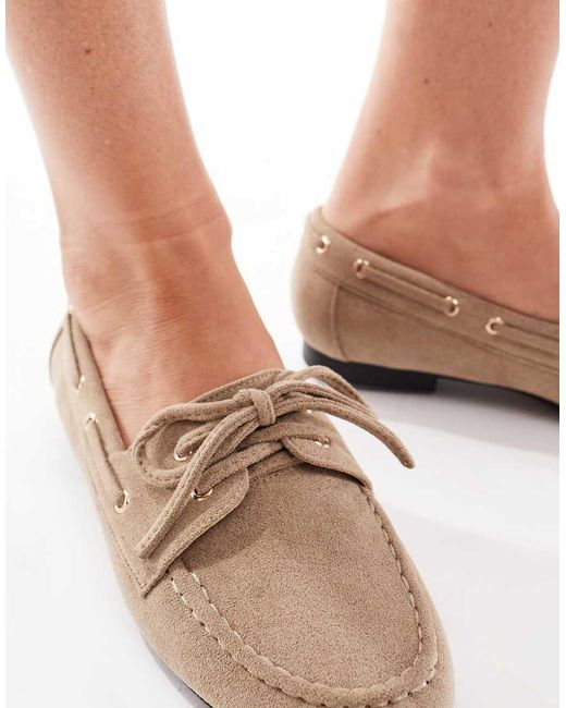 SEQWL Wide Fit Natural Picnic Boat Shoes