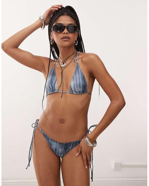 Weekday Brown Side Tie Bikini Bottoms