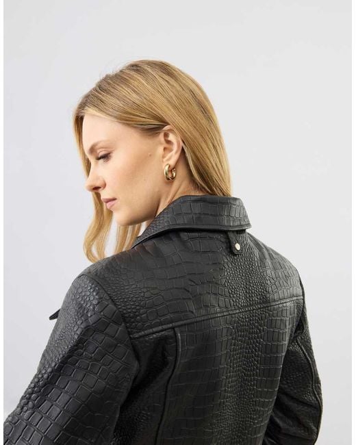 Bolongaro Trevor Black Real Leather Thea Jacket