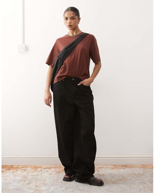 Weekday Brown Perfect Boxy T-shirt
