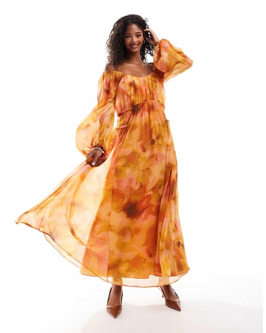 ASOS Orange – maxikleid