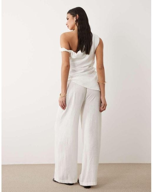 Tala Natural Resort Wide Leg Linen Trousers