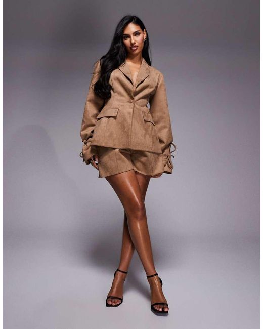 ASOS Brown Suedette Shorts