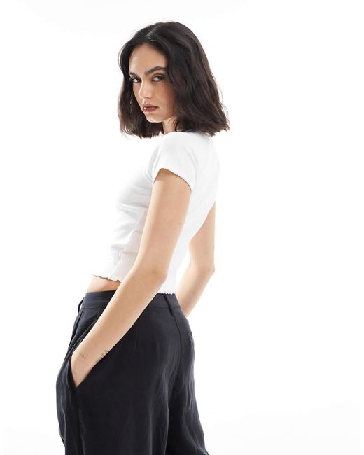Cotton On White Cotton On Fitted T-Shirt