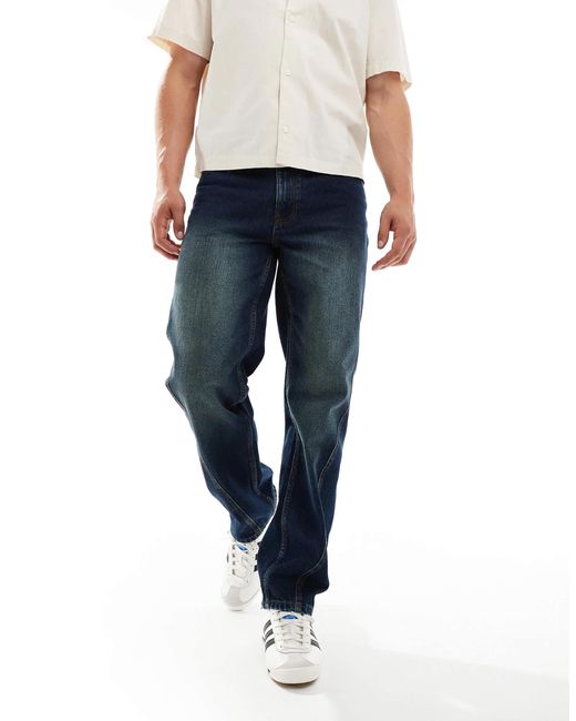 ASOS Blue Straight Jeans for men