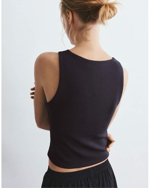 Pull&Bear Gray Tank Top With Modal