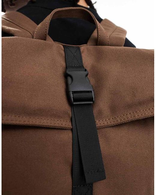 Zaino Rolltop di ASOS in Black da Uomo