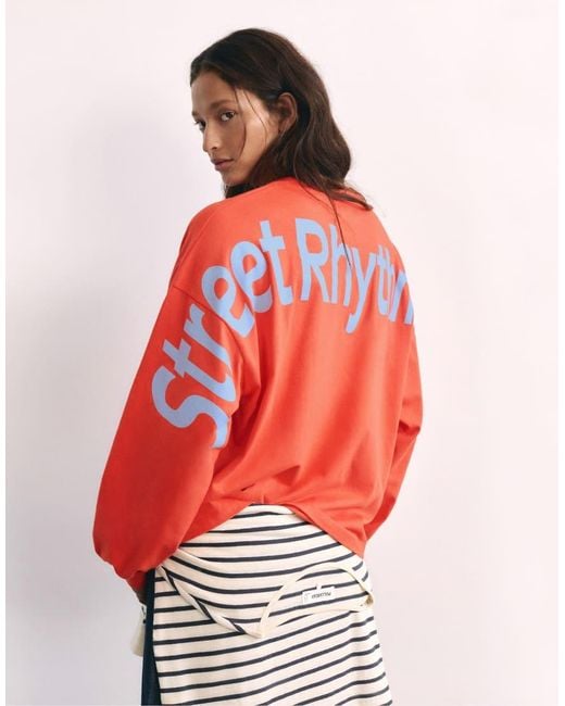 Pull&Bear Oversized Graphic T-Shirt in het Red