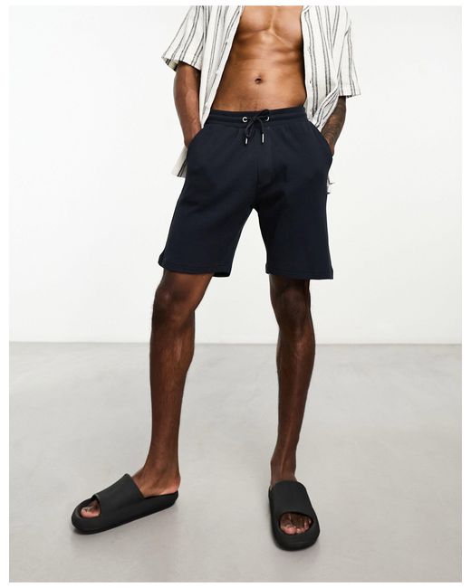 Only & Sons Blue Waffle Jersey Shorts for men