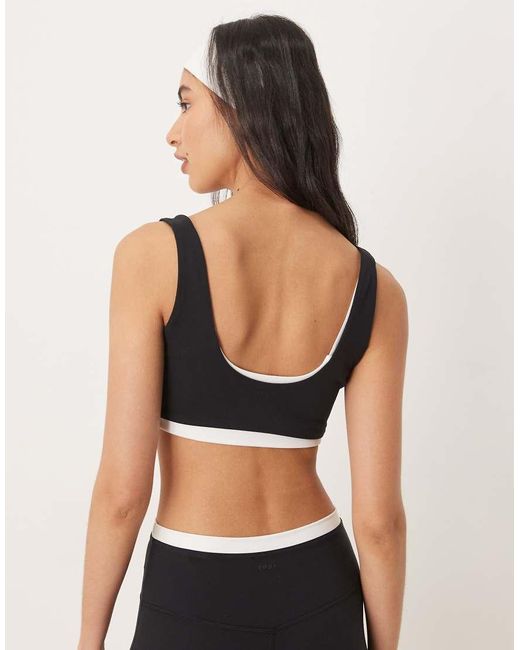 Abercrombie & Fitch Black Ypb V-neck Sports Bra Co-ord