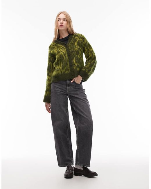 ASOS Green Knitted Oversized Cardigan