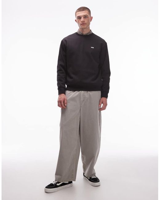 Vans Black Left Chest Logo Regular Fit Sweatshirt for men