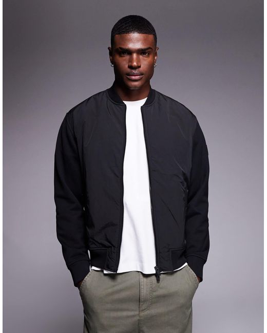 Boss Blue Smartcore Zip Through Bomber Jacket for men