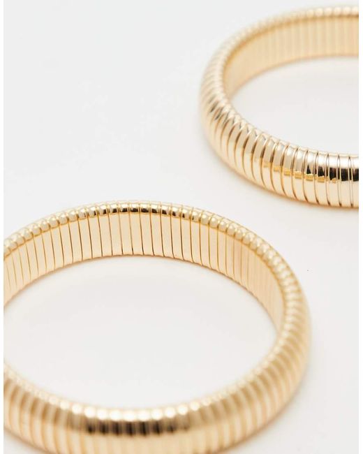 TOPSHOP Metallic Benny Pack Of 2 Snake Chain Bangles