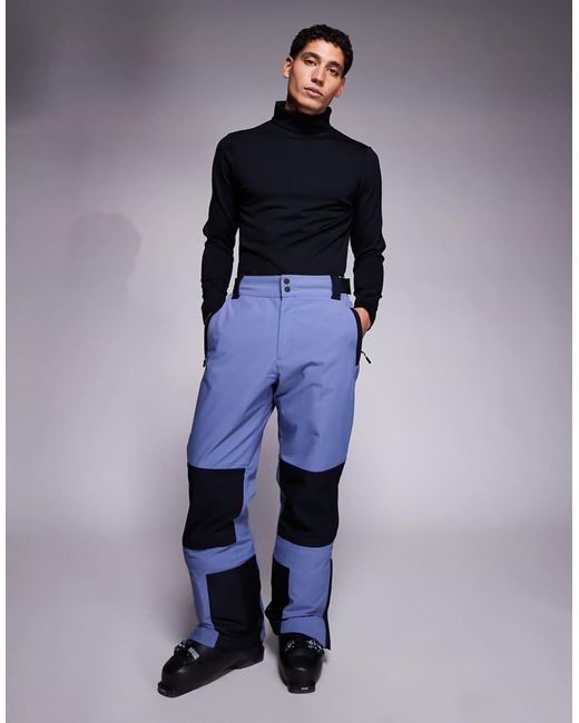 ASOS 4505 Ski & Snow Blue Asos 4505 Ski Thermal Fleece Back Base Layer Roll Neck With Sweat Wicking for men