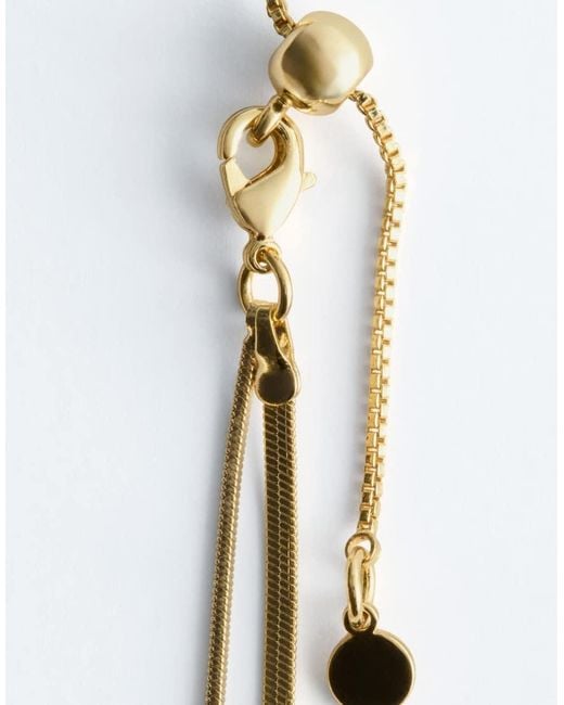 & Other Stories Brown Multirow Knot Necklace