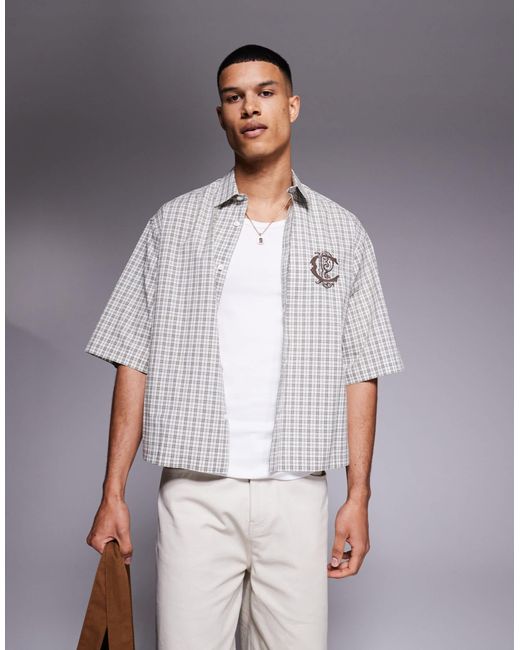 ASOS Purple Boxy Oversized Shirt for men