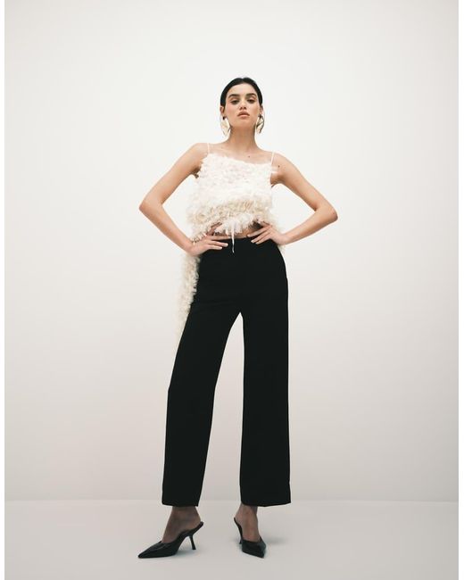& Other Stories White Tailored Flared Trousers