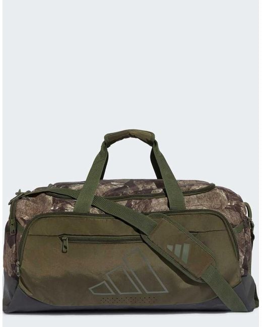 Adidas Originals Green Training Defender Graphic Duffle Bag Medium