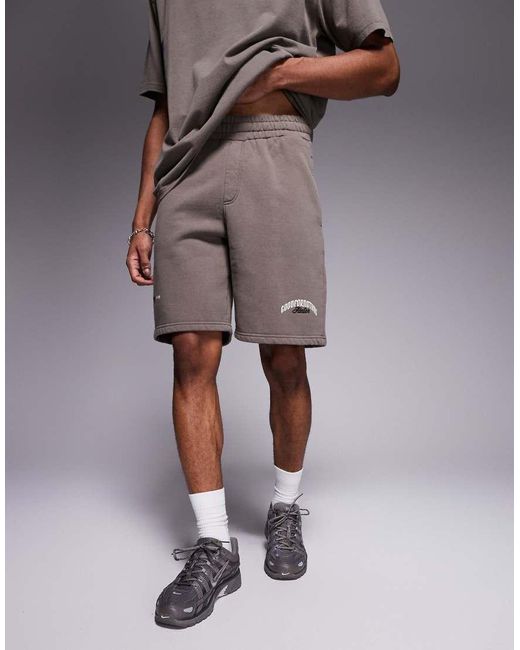 Pantalones Cortos Con Logo De (Parte De Un Conjunto)-Neutro Good For Nothing de hombre de color Gray