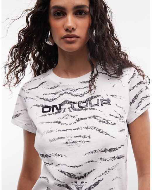 Abrand Jeans White Zebra Baby Tee
