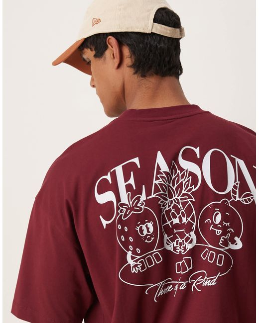 ASOS – oversize-t-shirt in Red für Herren