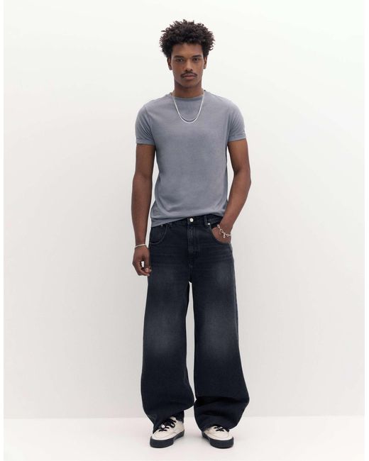 Pull&Bear – basic-muskelshirt in Blue für Herren