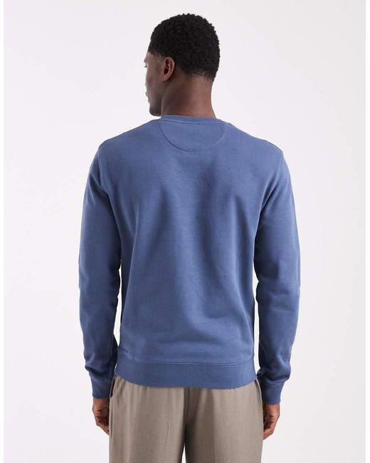 Farah Blue Tim Crewneck Sweatshirt for men
