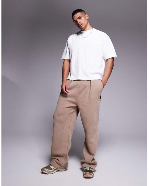 Camiseta Blanca De Corte Cuadrado Extragrande De Tejido Muy Grueso De ASOS de hombre de color White