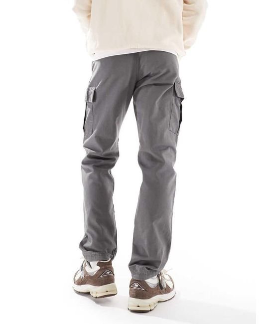 Jack & Jones White Loose Fit Cargo Trouser for men