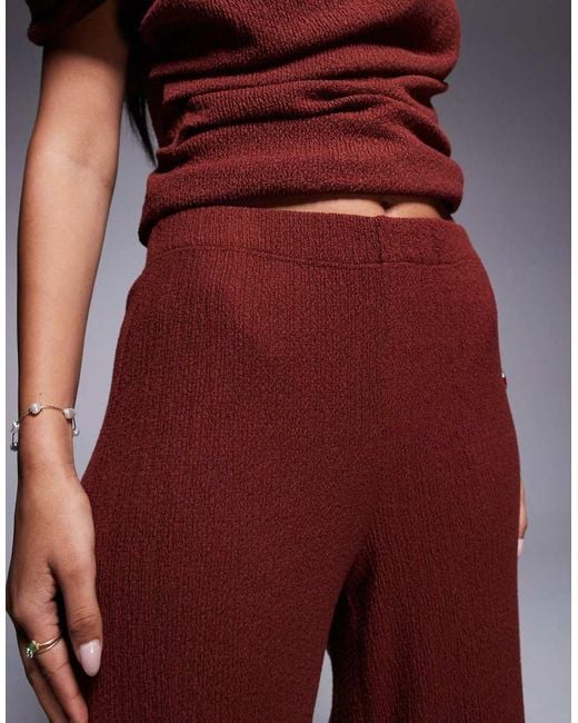 River Island Textured Wide Leg Trouser Co-ord