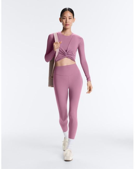 Oysho Pink Lyocell Blend Wrap T-shirt