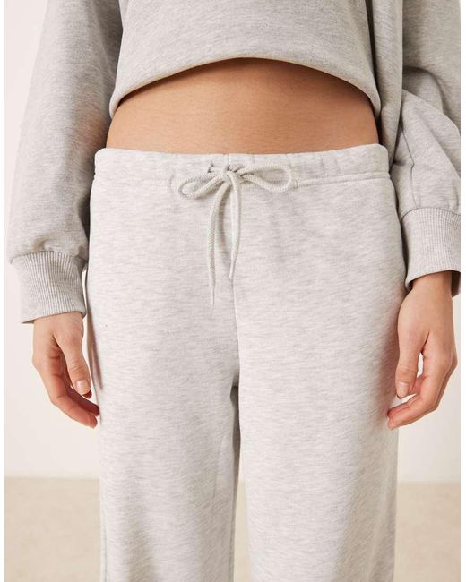 Gina Tricot Natural Low Waist Drawstring Sweatpants
