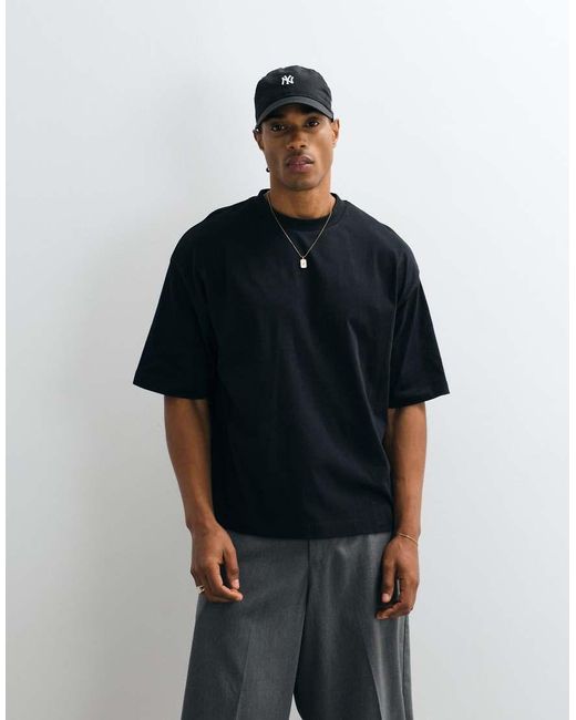 ASOS White Boxy Oversized T-Shirt With Cocktail Graphic for men