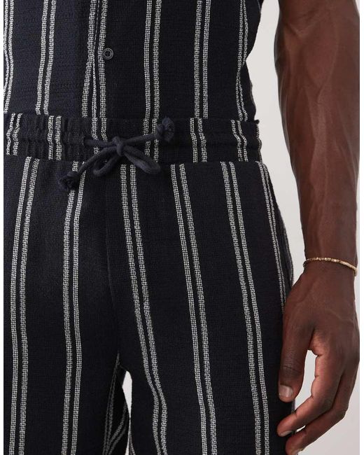 Only & Sons Blue Woven Shorts Co-ord for men