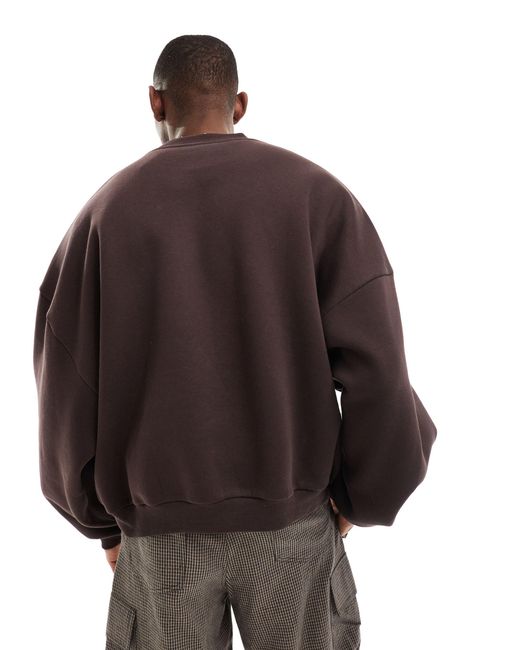 ASOS Black Super Oversized Sweatshirt for men